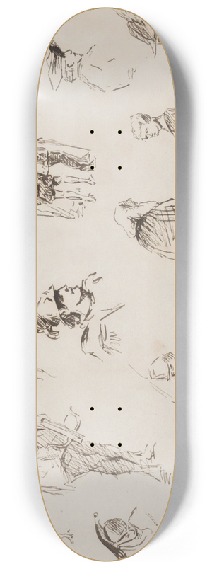 Marius Bauer - Figuurstudies, onder andere met een boogschutter 8.25 inch art skate deck