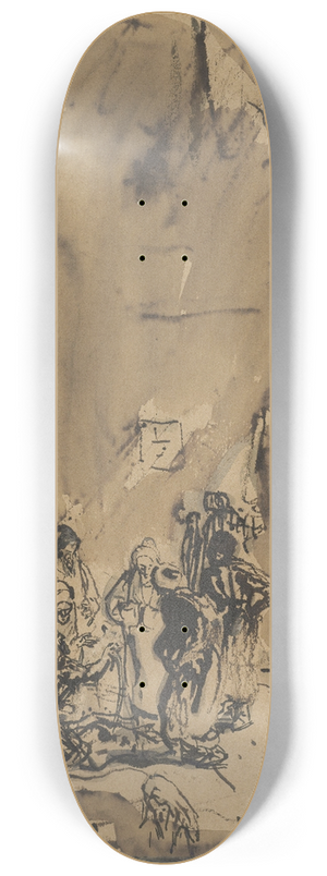 Marius Bauer - Groep Oosterlingen in druk gesprek 8.25 inch art skate deck