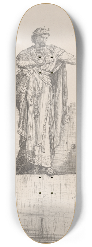 Marius Bauer - Koning staand op een muur 8.25 inch art skate deck