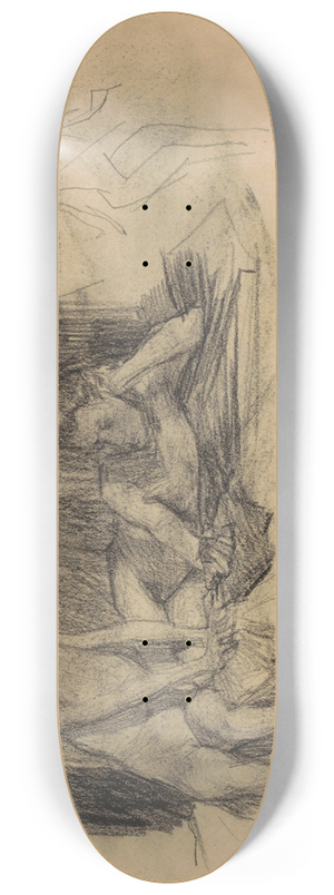 Marius Bauer - Naakte jongens op een bed 8.25 inch art skate deck