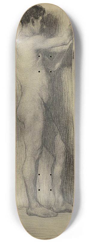 Marius Bauer - Staande naakte man 2 8.25 inch art skate deck