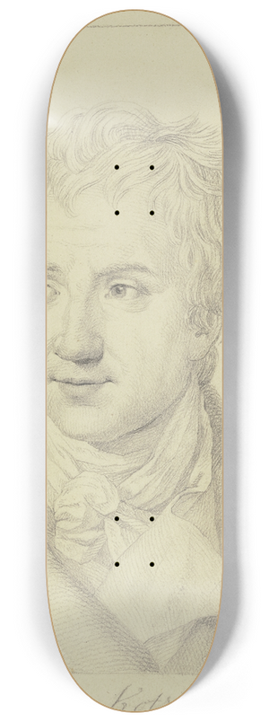 Johann Friedrich Mller - Bildnis des August von Kotzebue 8.25 inch art skate deck
