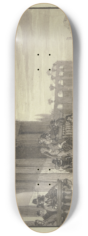 Johann Friedrich Morgenstern - Szene an einem italienischen Palast 8.25 inch art skate deck