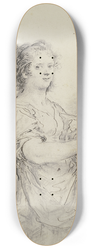 Martin Johann Schmidt - Bildnis eines Mdchens mit Holzzuber 8.25 inch art skate deck