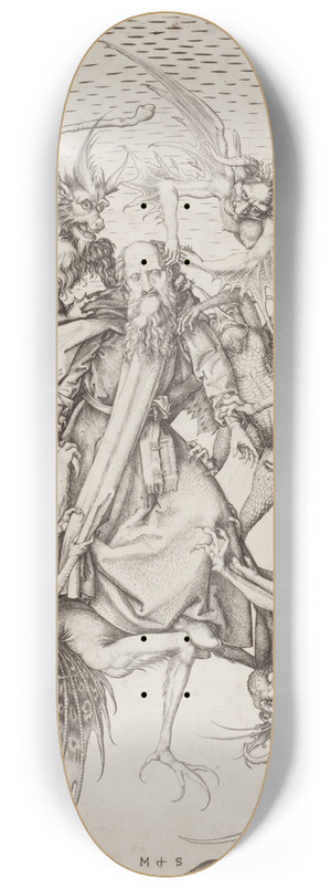 Martin Schongauer - Saint Anthony Tormented by Demons 8.25 inch art skate deck