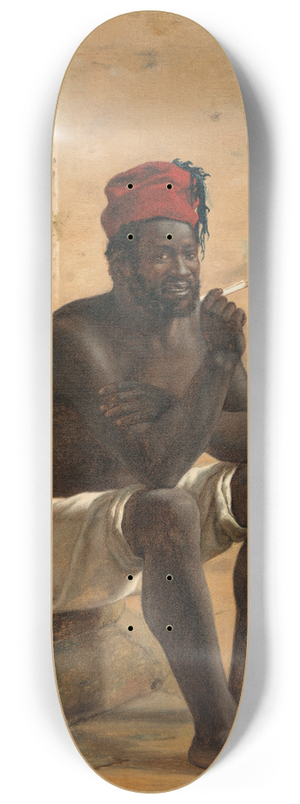 Martinus Rrbye - A Sitting Nubian, Rome 8.25 inch art skate deck