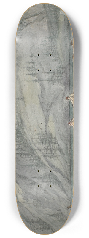 Martinus Rrbye - Fjordlandskab med robd. Krderen, Norge 8.25 inch art skate deck
