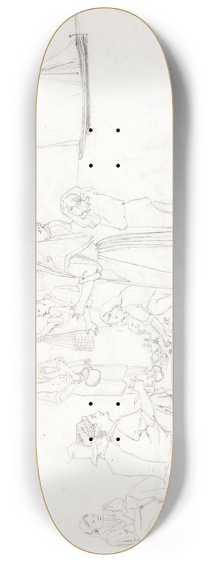 Martinus Rrbye - Folkelivsstudier 8.25 inch art skate deck
