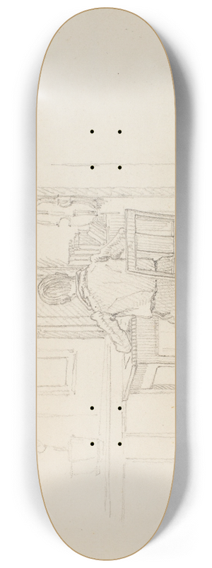 Martinus Rrbye - Interir med siddende dreng, set fra ryggen 8.25 inch art skate deck