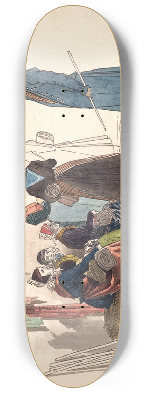 Martinus Rrbye - Scene fra torvepladsen i Thisted 8.25 inch art skate deck