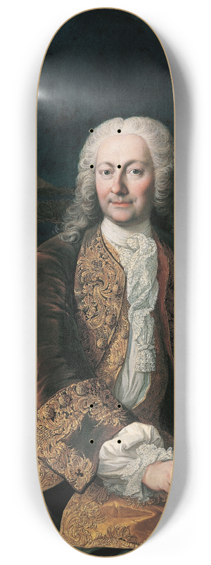 Martin van Meytens - Johann Christoph Freiherr von Bartenstein 8.25 inch art skate deck