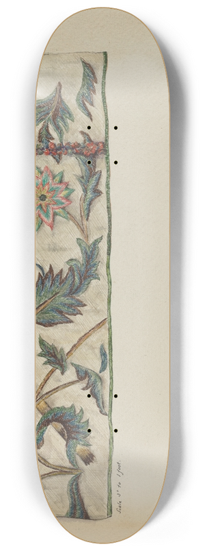 Mary Berner - Crewel Embroidery 8.25 inch art skate deck
