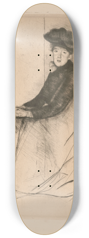 Mary Cassatt - Reflection 8.25 inch art skate deck