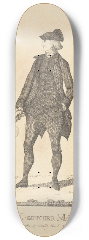 Mary Darly - The Clerical Butcher 8.25 inch art skate deck