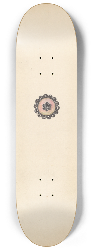 Mary Fitzgerald - Buttons 8.25 inch art skate deck