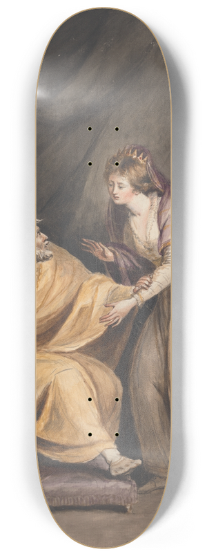 Mary Hoare - Lear and Cordelia 8.25 inch art skate deck