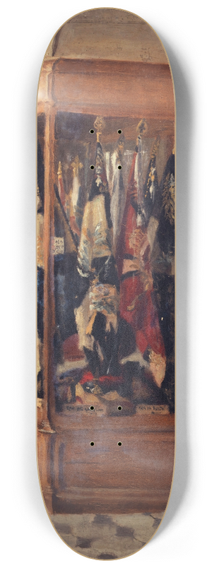 Massia Bibikoff - Vitrine de drapeaux au muse de la Guerre, aux Invalides 8.25 inch art skate deck
