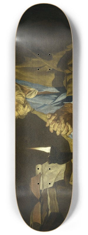 Matthias Stom - Saint Peter in prayer 8.25 inch art skate deck