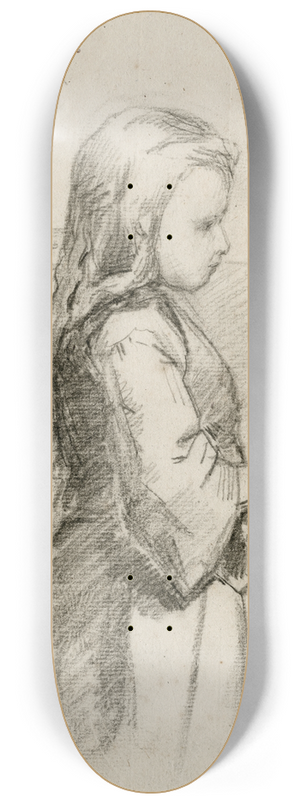 Matthijs Maris - Breiend meisje 8.25 inch art skate deck