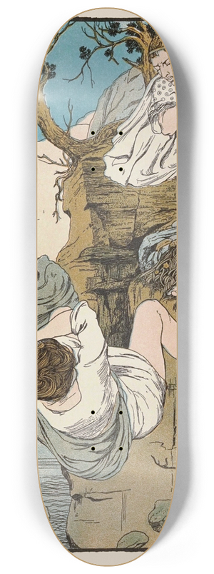 Maud Hunt Squire - Go feed the tortoise thyself 8.25 inch art skate deck