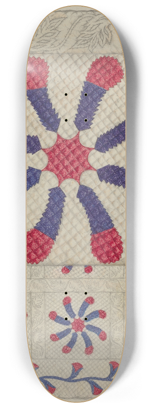 Maud M. Holme - Pieced and Quilted Coverlet 8.25 inch art skate deck