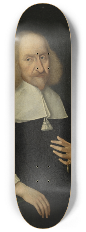 Johann Friedrich Trescher - Portrait of Hans Hector von Holzhausen 8.25 inch art skate deck
