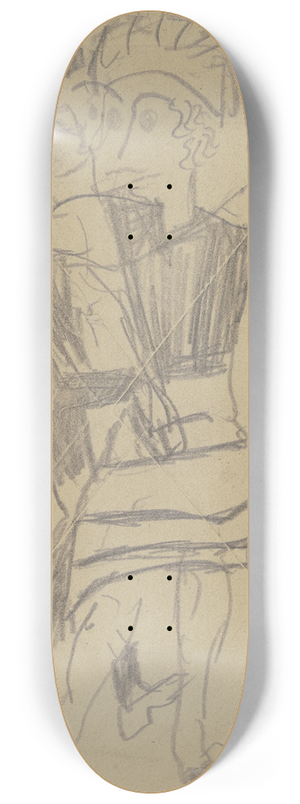 Max Beckmann - Dancing couple 8.25 inch art skate deck