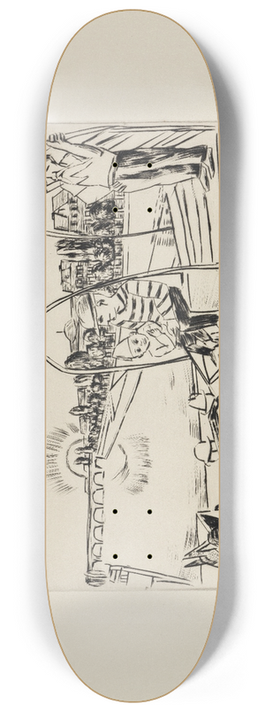 Max Beckmann - Der Morgen 8.25 inch art skate deck