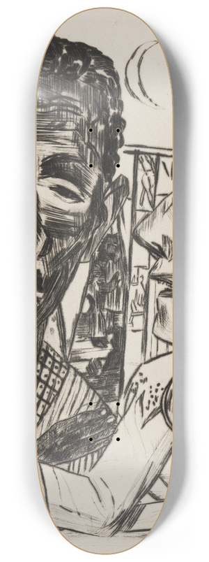 Max Beckmann - Der Neger 8.25 inch art skate deck