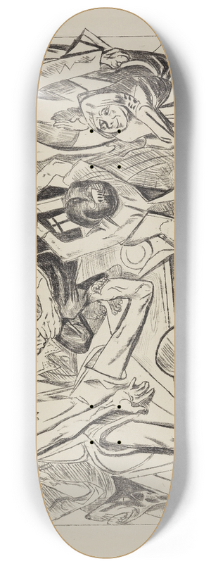 Max Beckmann - Die Nacht 8.25 inch art skate deck