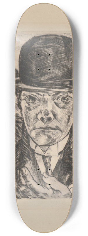 Max Beckmann - elbstbildnis mit steifem Hut 8.25 inch art skate deck