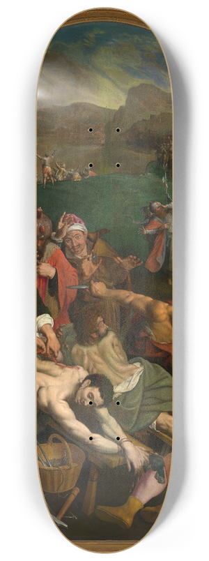 Ambrosius Francken I - The Martyrdom of Saint Crispin and Saint Crispinian 8.25 inch art skate deck Ambrosius Francken I - The Martyrdom of Saint Crispin and Saint Crispinian 8.25 inch art skate deck