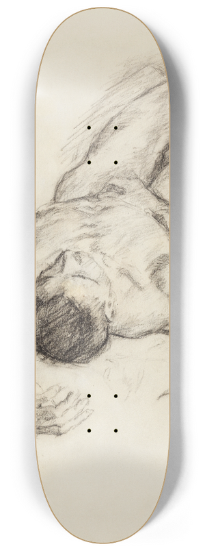 Max Beckmann - Liegender mnnlicher Akt 8.25 inch art skate deck