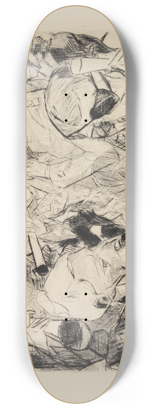 Max Beckmann - Prosit Neujahr 8.25 inch art skate deck