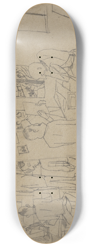 Max Beckmann - Redaktionszimmer 8.25 inch art skate deck