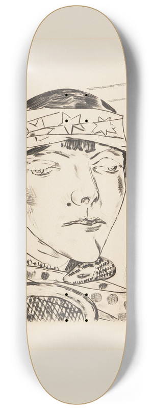 Max Beckmann - Schlangendame 8.25 inch art skate deck