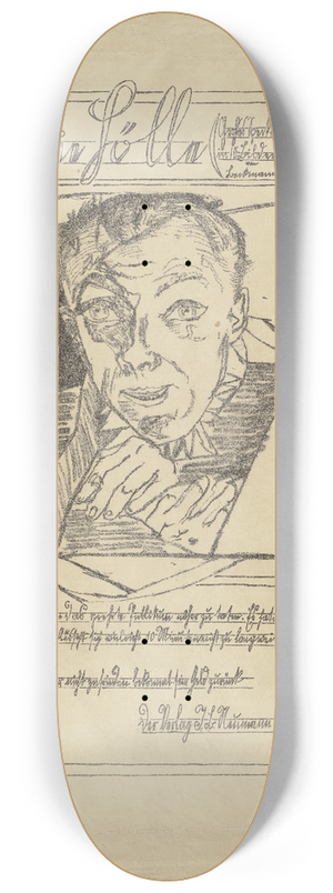 Max Beckmann - Self-Portrait 8.25 inch art skate deck
