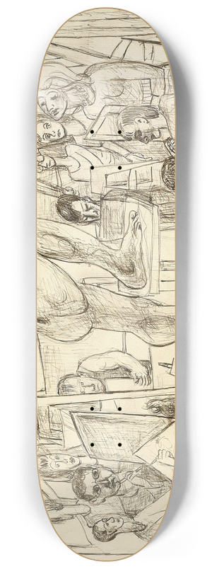 Max Beckmann - Students 8.25 inch art skate deck