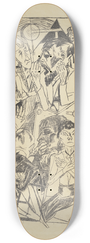 Max Beckmann - The Ideologists 8.25 inch art skate deck