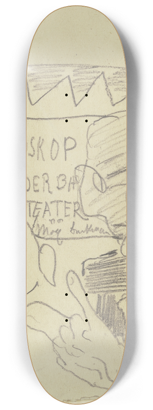 Max Beckmann - THE KALEIDOSKOP WUNDERBAR TEATER by Max Beckmann 8.25 inch art skate deck