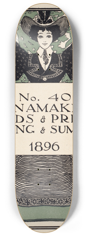 Maxfield Parrish - No. 40. Wanamakers goods & prices, spring and summer 1896 8.25 inch art skate deck