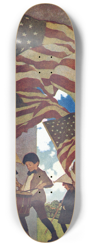 Maxfield Parrish - With Trumpet and Drum 8.25 inch art skate deck