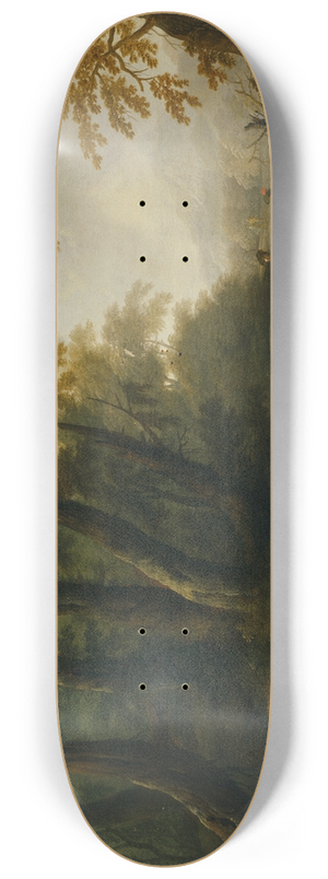 Maximilian Joseph Schinnagl - Waldlandschaft mit Gewsser links 8.25 inch art skate deck