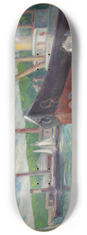 Maximilien Luce - Honfleur, remorqueur  quai 8.25 inch art skate deck