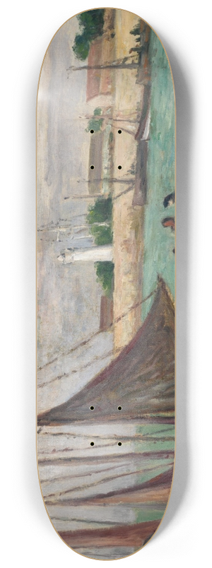 Maximilien Luce - Honfleur, Sur le Quai 8.25 inch art skate deck