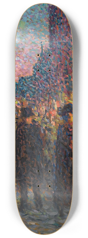 Maximilien Luce - Paris, Les Boulevards, La Nuit 8.25 inch art skate deck