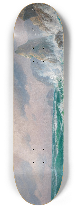 Max Jensen - Stormy Sea before a Rocky Coast 8.25 inch art skate deck
