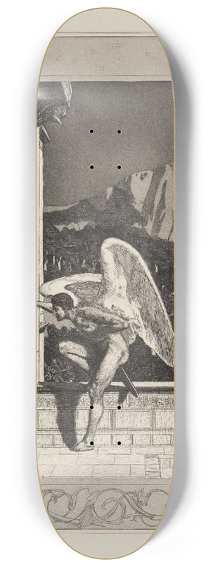 Max Klinger - Amor kommend (Amor und Psyche, Opus V, Blatt 12) 8.25 inch art skate deck