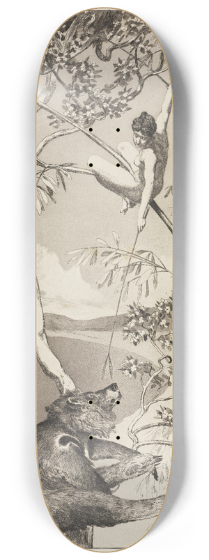 Max Klinger - Br und Elfe (Intermezzi, Opus IV, Blatt 1) 8.25 inch art skate deck