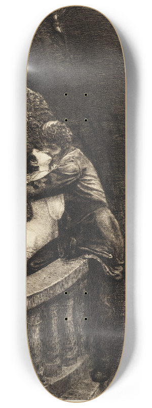 Max Klinger - Kuss (Im Park) (Eine Liebe, Opus X, Blatt 4) 8.25 inch art skate deck